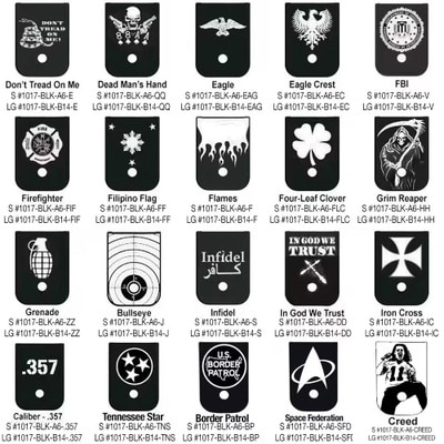 Laser engraved base plates for glocks; designs such as FBI, CIA, Filipino Flag, or design your own