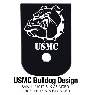 USMC Bulldog engraving design on a base plate